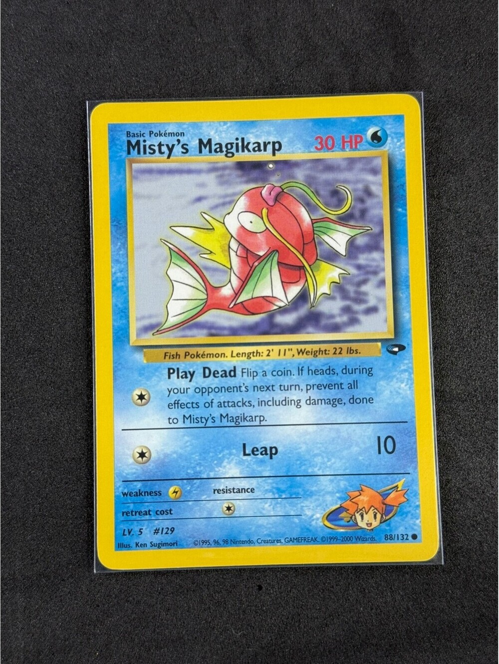 Misty's Magikarp gym heroes Pokemon Card - Vintage 1999